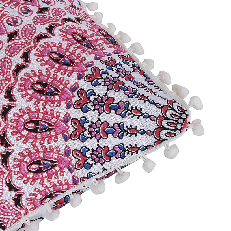 Mandala Print Blue and Pink Cushion Cover (Set of 2pcs)