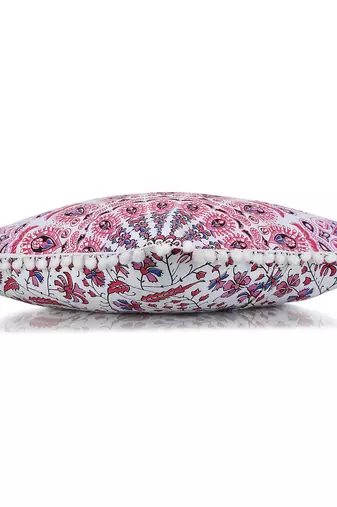 Mandala Print Blue and Pink Cushion Cover (Set of 2pcs)