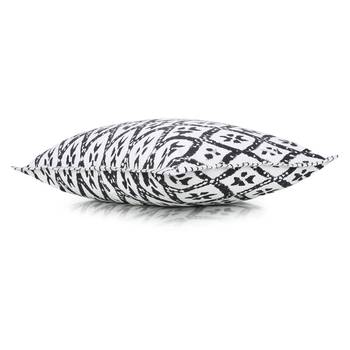 Black and white Block Printed Cushion Cover (Set of 2pcs) 2