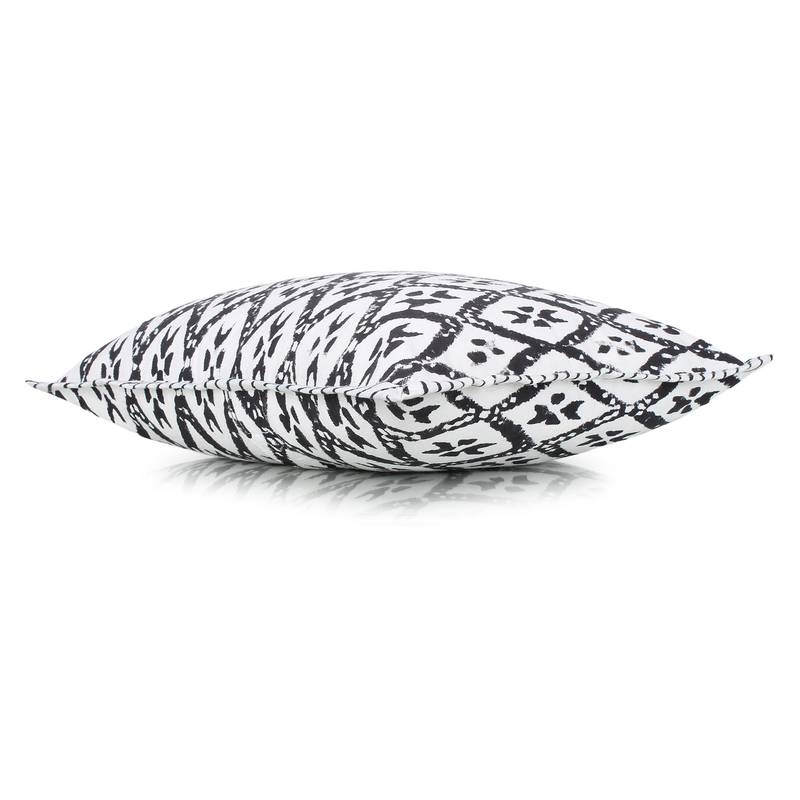 Black and white Block Printed Cushion Cover (Set of 2pcs)