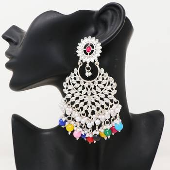 Kundan type zumka earring for girls 2