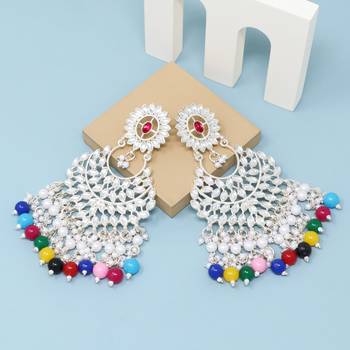 Kundan type zumka earring for girls 4