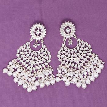 Kundan type zumka earring for girls 3