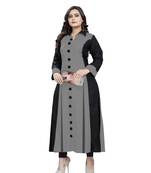 Traditioanl Rayon Anarkali Grey Kurti