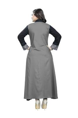 Traditioanl Rayon Anarkali Grey Kurti 2