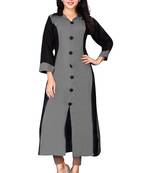 Traditioanl Rayon  Grey Kurti