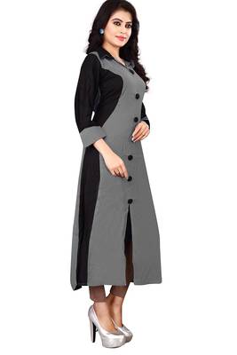 Traditioanl Rayon  Grey Kurti 2