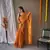 Orange Tissue Silk Zari weaving Thread work saree with Blouse