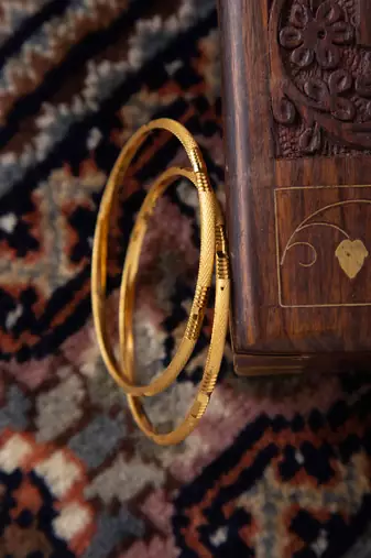 Gold-Plated Bangle Set