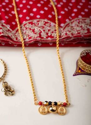 Classiques Yellow Long Gold Plated Mangalsutra 3