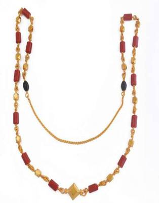 Gold and Red Traditional Necklace for Women 2