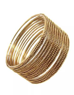 GOLD PLATED BANGLE SET OF 12 2