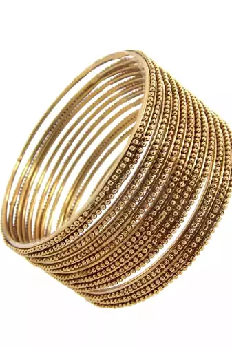 GOLD PLATED BANGLE SET OF 12