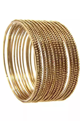 GOLD PLATED BANGLE SET OF 12