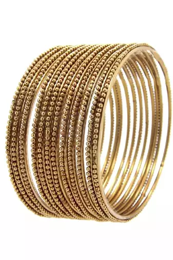 GOLD PLATED BANGLE SET OF 12