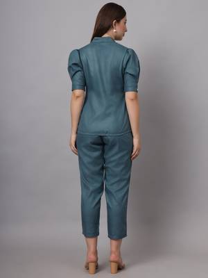 BLUE FLORAL EMBROIDERED CO-ORD SET 5