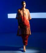 Multicolor japenese quash printed kurta sets