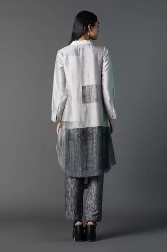 Multicolor dupion silk printed kurta sets