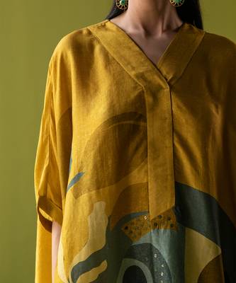 Multicolor dupion silk printed kurta sets 2