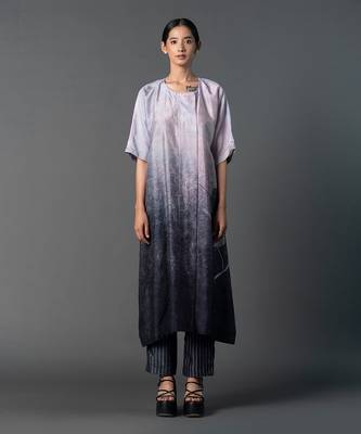 Multicolor dupion silk printed kurta sets 1