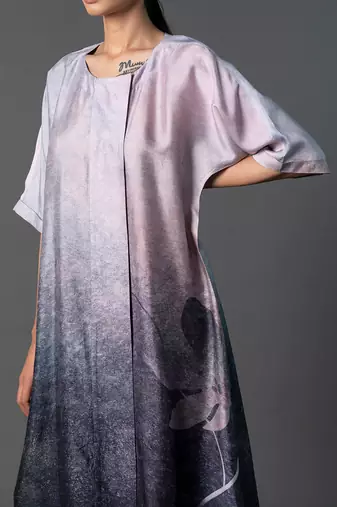 Multicolor dupion silk printed kurta sets
