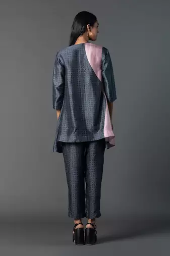 Multicolor dupion silk printed kurta sets