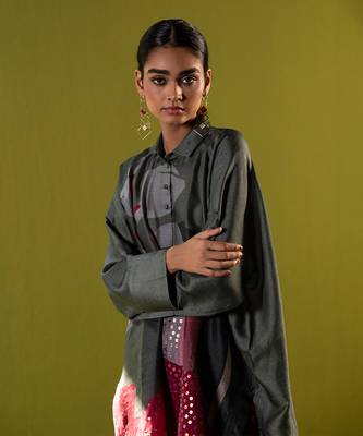 Multicolor dupion silk printed kurta sets 5