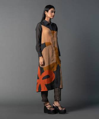Multicolor japenese quash printed kurta sets 3