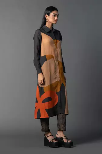 Multicolor japenese quash printed kurta sets