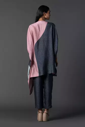 Multicolor dupion silk printed kurta sets