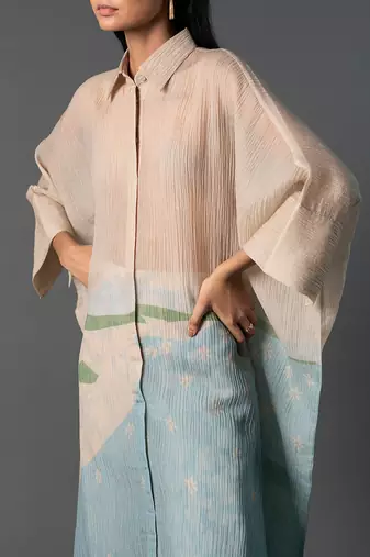 Multicolor japenese quash printed kurta sets