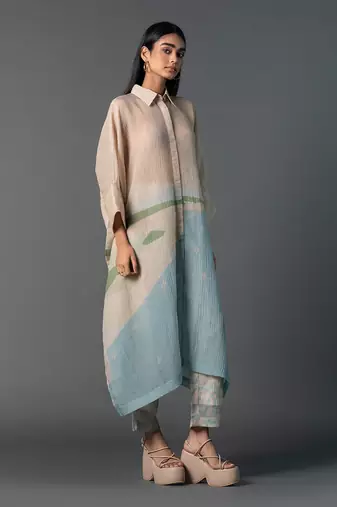 Multicolor japenese quash printed kurta sets