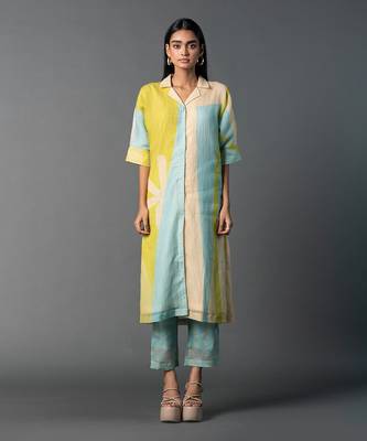 Multicolor japenese quash printed kurta sets 1
