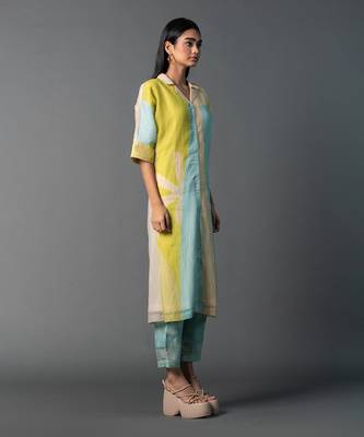 Multicolor japenese quash printed kurta sets 2