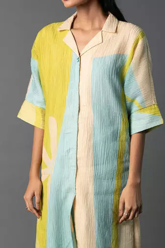 Multicolor japenese quash printed kurta sets