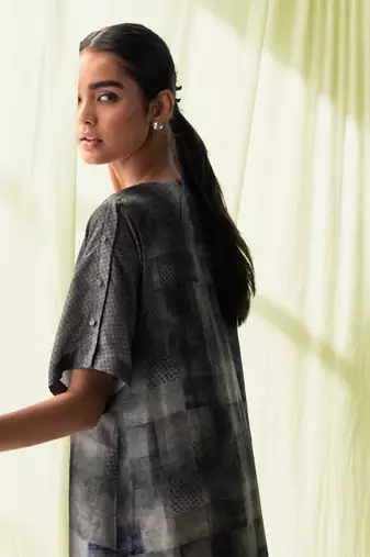 Multicolor dupion silk printed kurta sets
