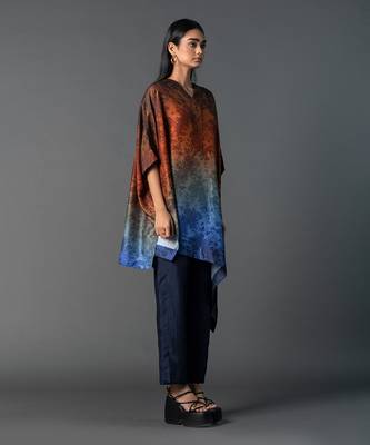 Multicolor dupion silk printed kurta sets 2