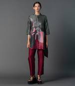 Multicolor dupion silk printed kurta sets