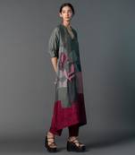 Multicolor dupion silk printed kurta sets