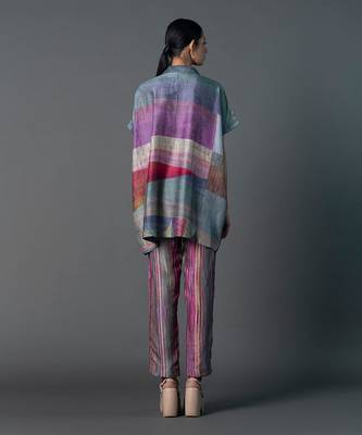 Multicolor dupion silk printed kurta sets 3