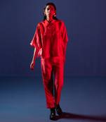 Pink dupion silk printed kurta sets