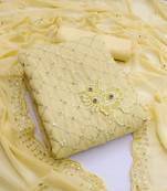 Georgette Fabric Multi Sequence Embroidery Work Dress Material 