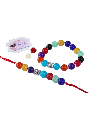 7 chakra energetic healing money magnet rakhi bracelet for spiritual connection and protection for brother 1