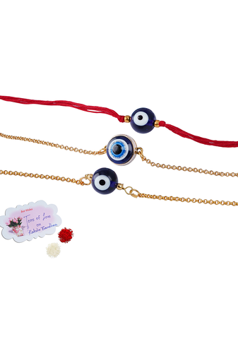 combo of 3 evil eye rakhi for rakshabandhan festival bhaiya & brother rakhi