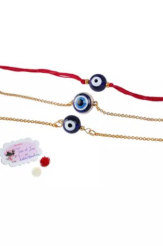 combo of 3 evil eye rakhi for rakshabandhan festival bhaiya & brother rakhi