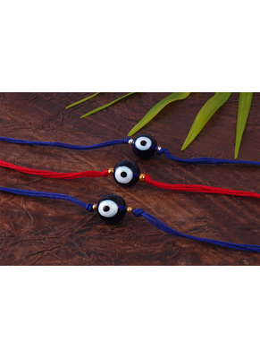 3 evil eye rakhi for rakshabandhan festival bhaiya, bhai rakhi handcrafted with hand written card 2