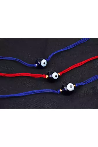 3 evil eye rakhi for rakshabandhan festival bhaiya, bhai rakhi handcrafted with hand written card