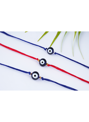 3 evil eye rakhi for rakshabandhan festival bhaiya, bhai rakhi handcrafted with hand written card 4