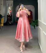 Organza maxi dress for women