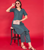 Grey designerheavy cotton  ready to wear kurta bottom set